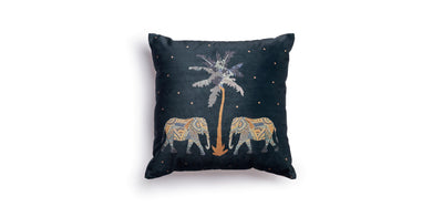 Elephant's Palm Velvet Cushion