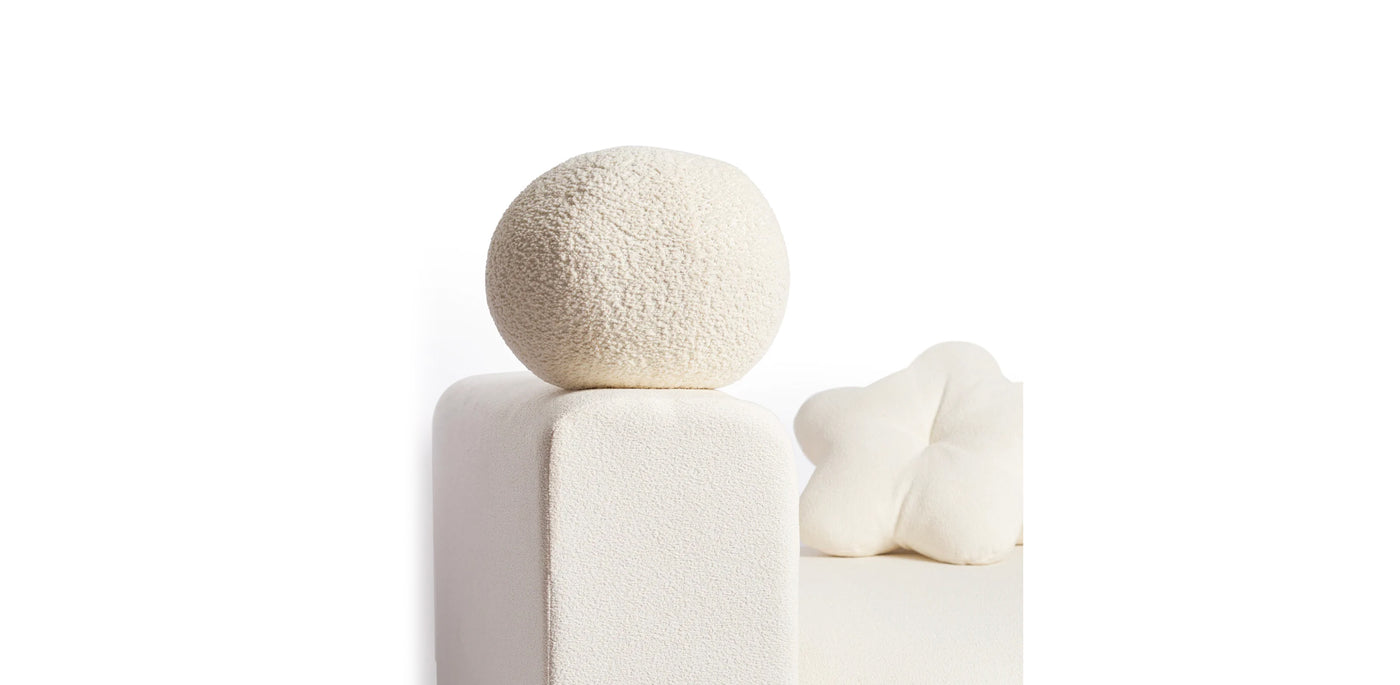 Ivory Snowball 3D Cushion