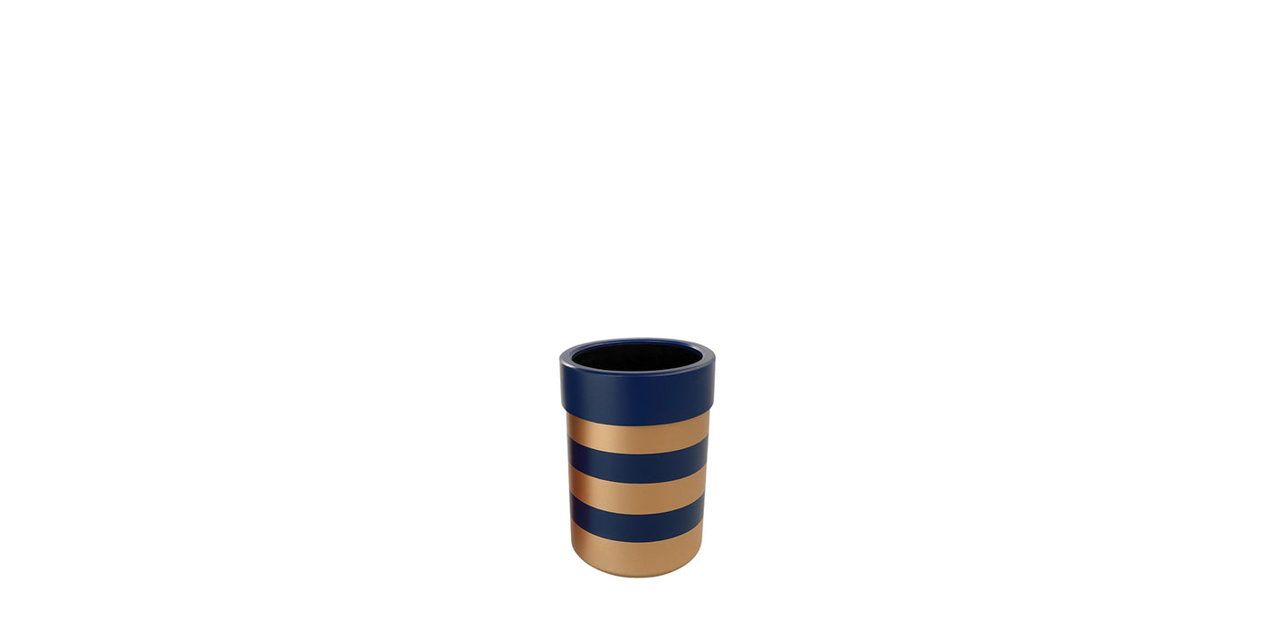 Midnight Gold Striped Pot Ribbed