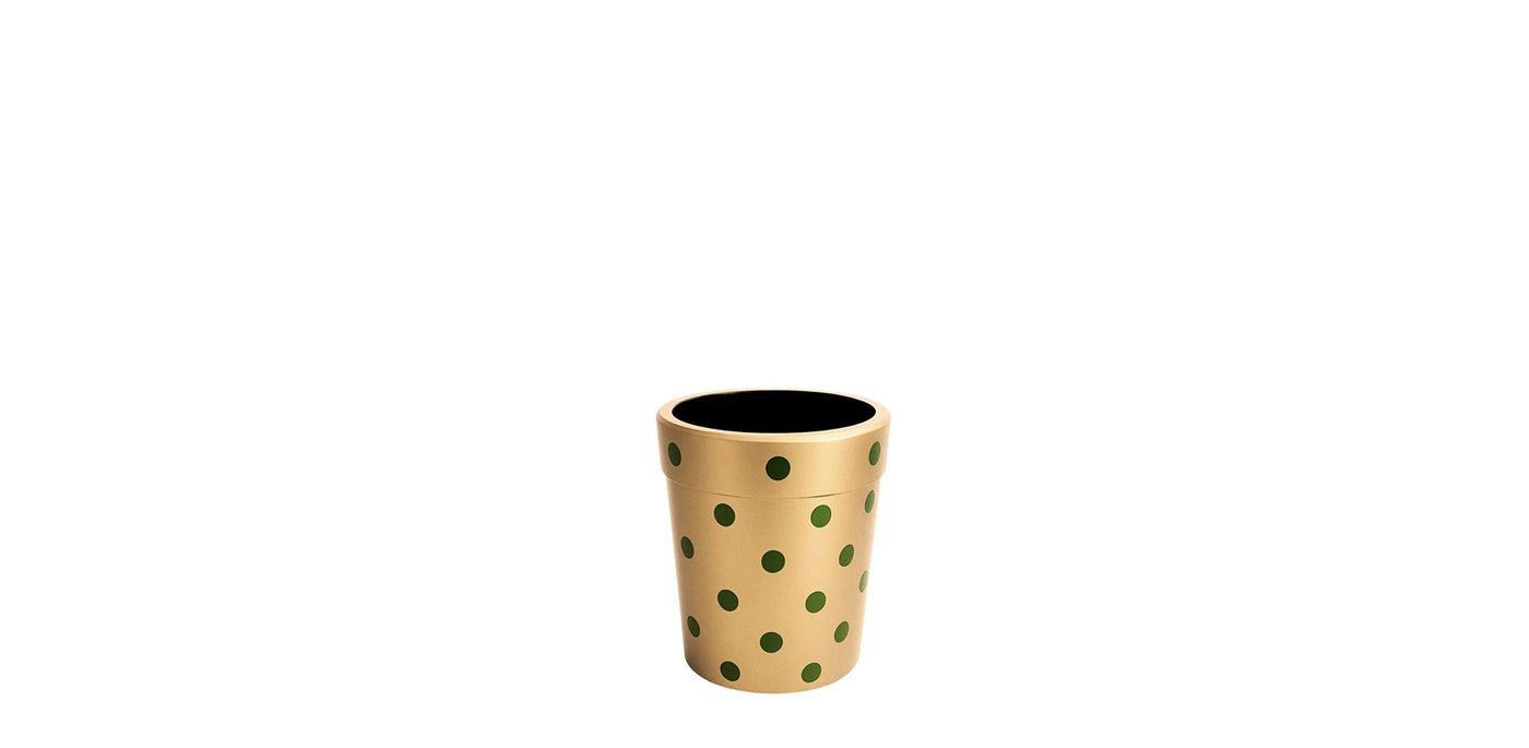 The Golden Polka Green Pot Ribbed