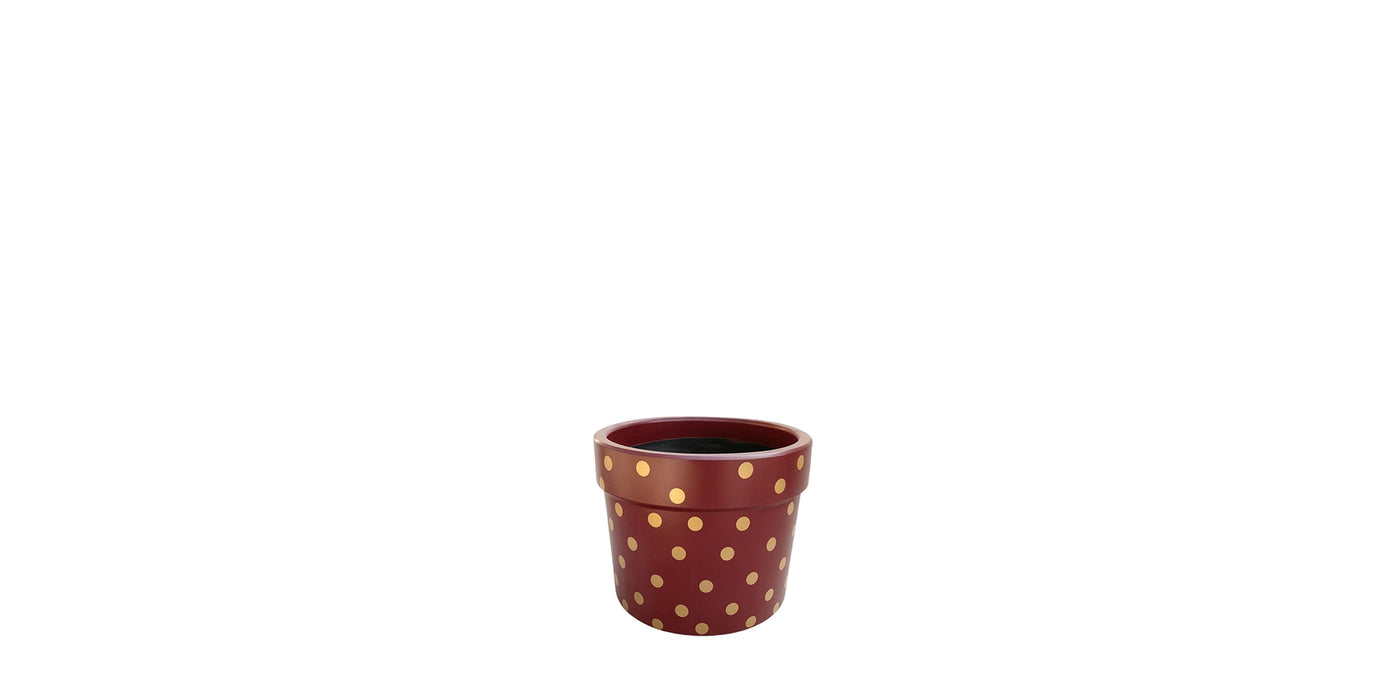 The Festive Burgundy Polka Pot Ribbed