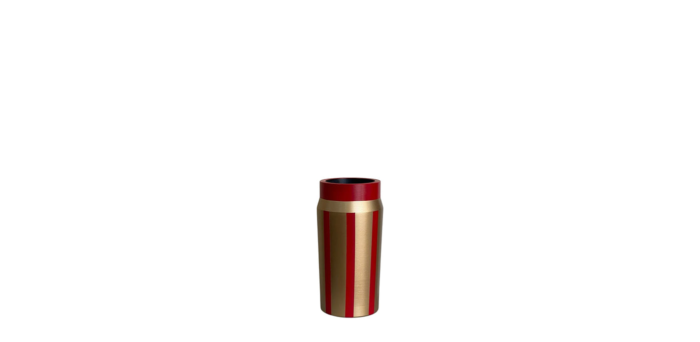 Candy Stripe Gold Mason Vase