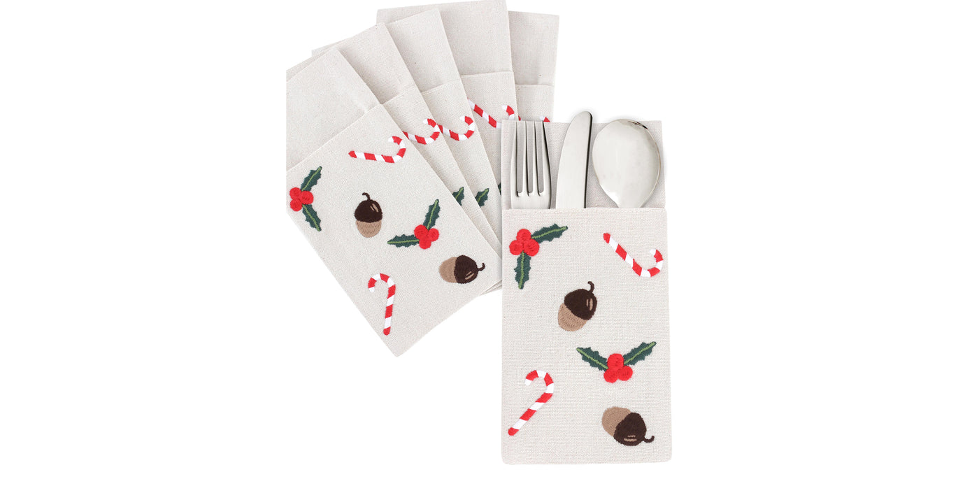 Tis The Season Cutlery Sleeve Set