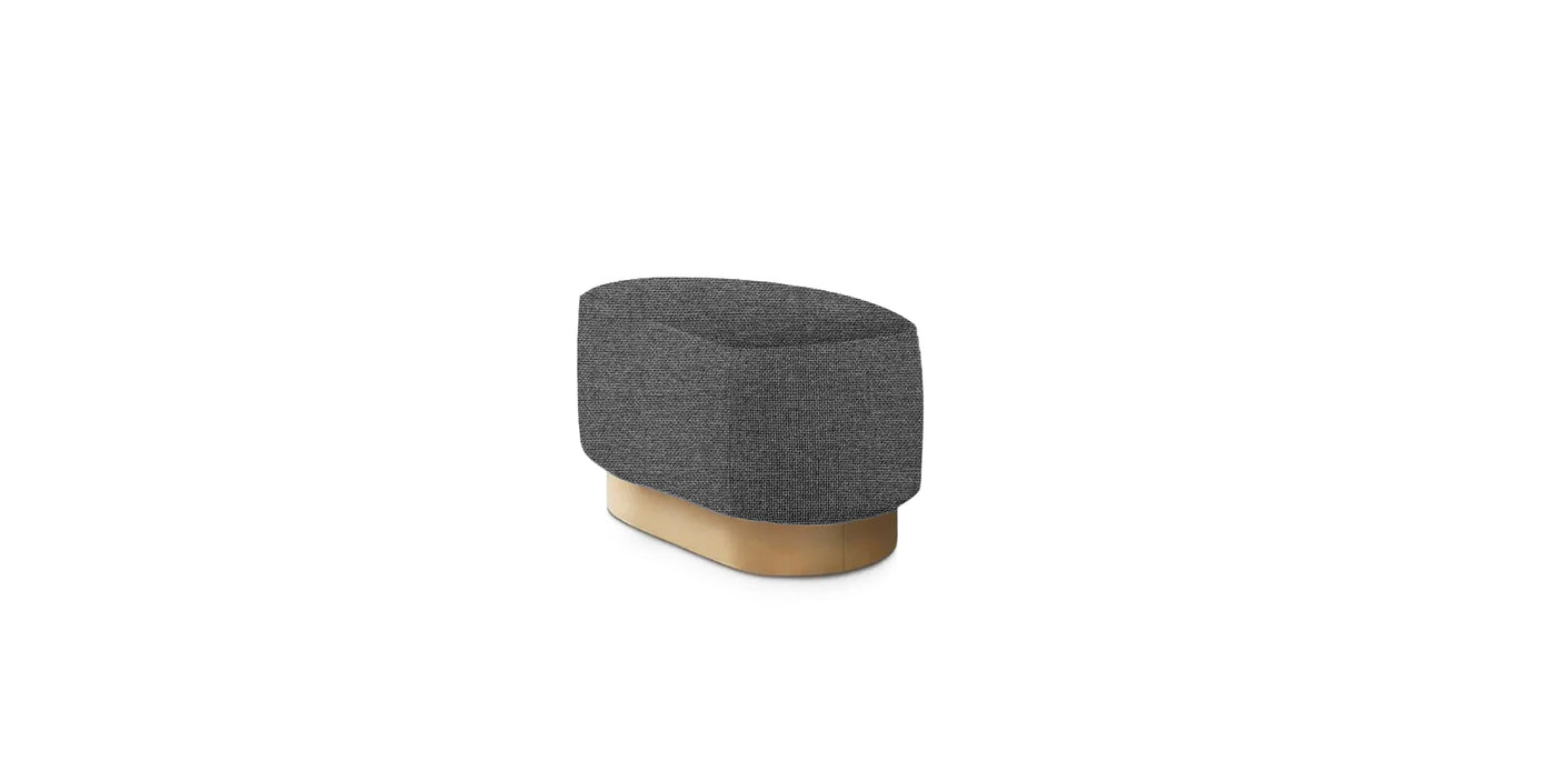 Island Small Linen Pouf