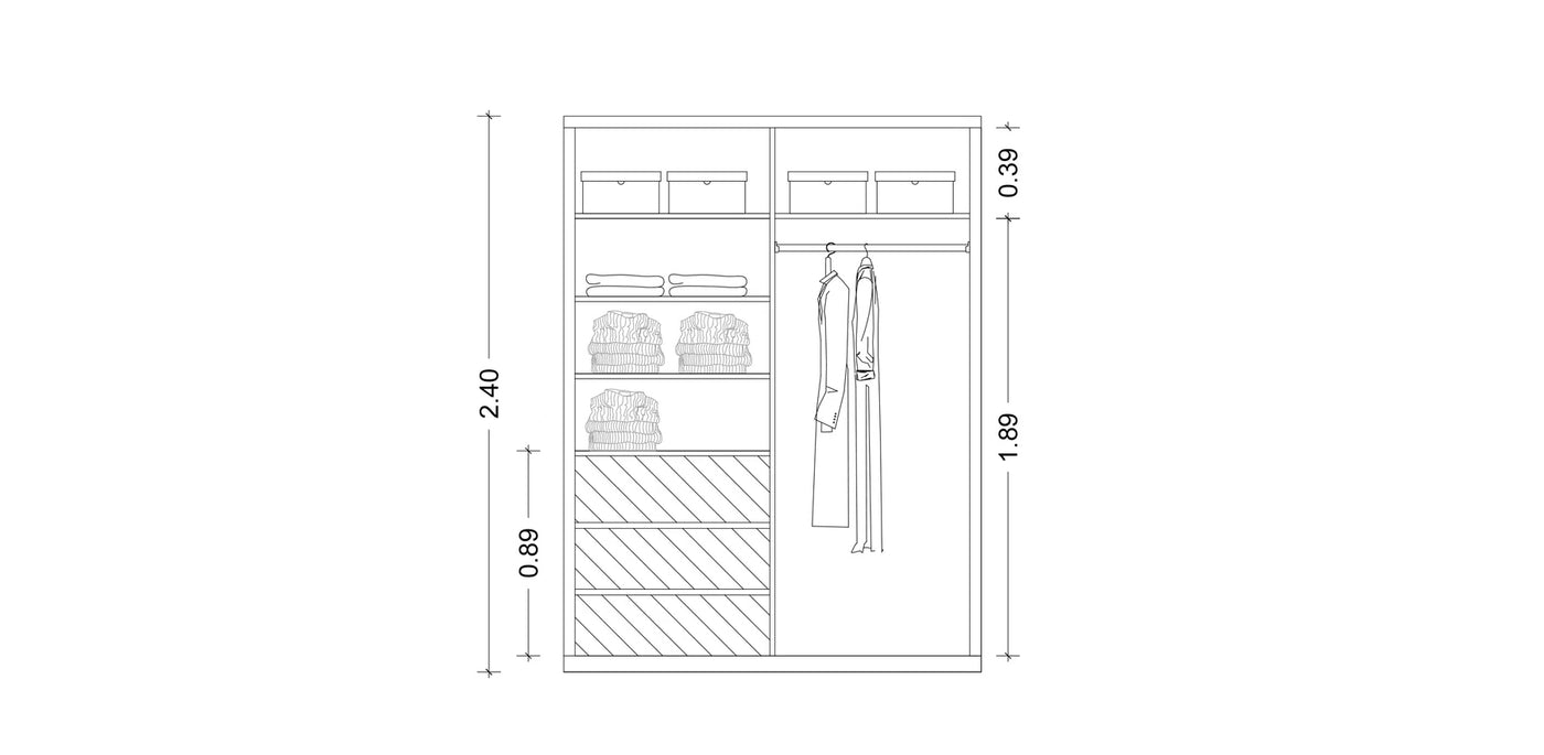 Gloam Due Lacquered Wardrobe