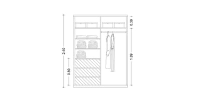 Gloam Due Lacquered Wardrobe