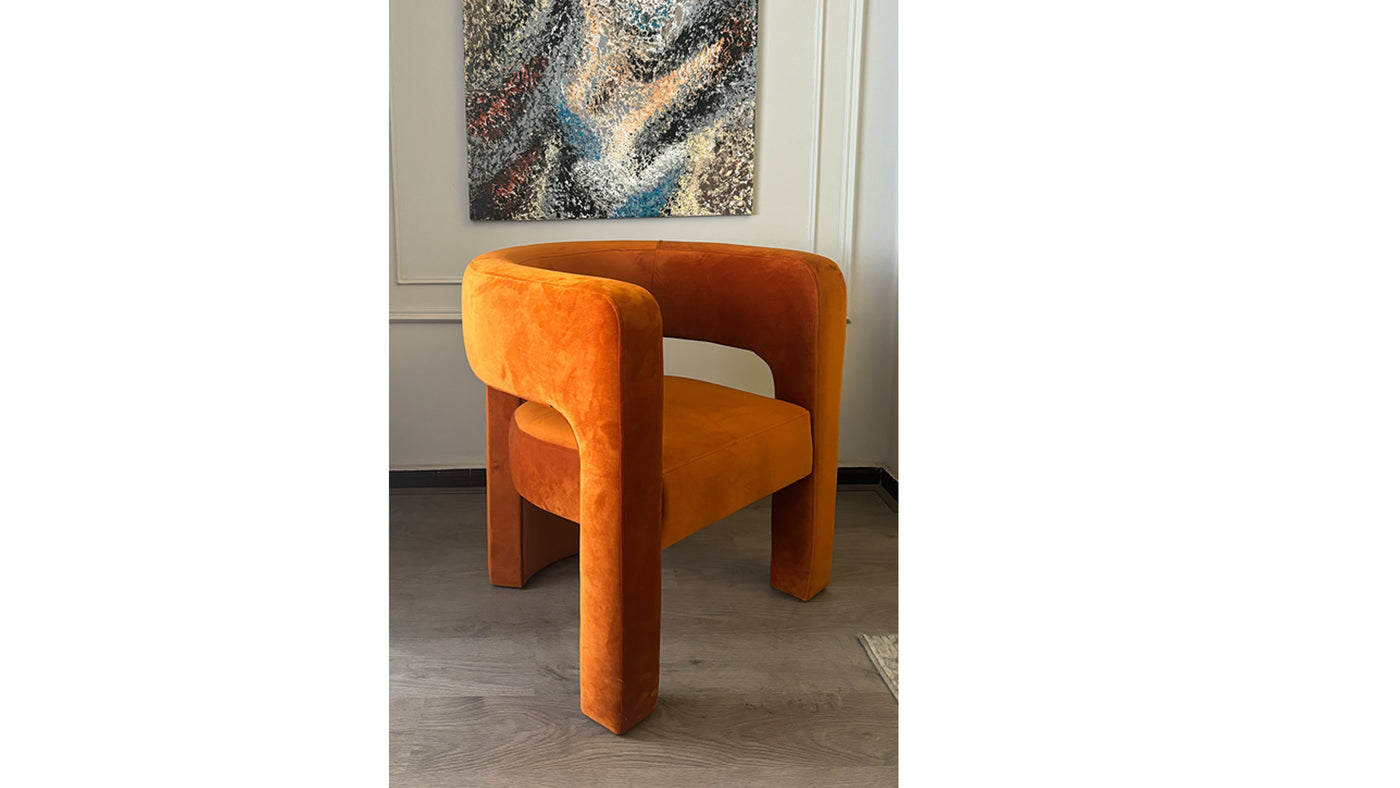 Elephant Velvet Armchair (Showroom Item) RTS