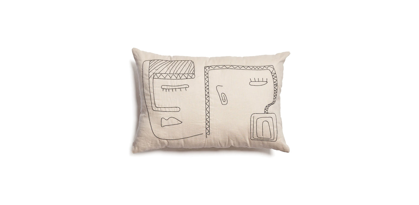 Facelift Embroidered Cushion