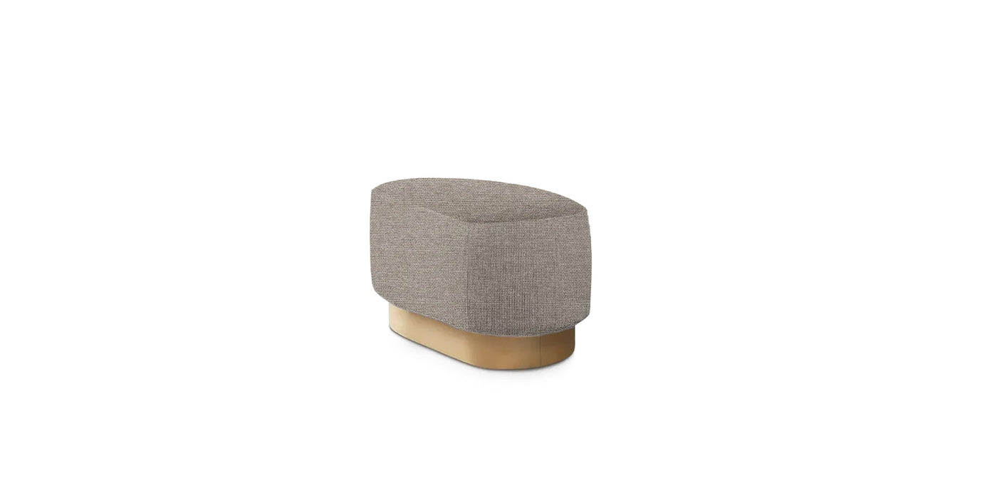 Island Small Linen Pouf