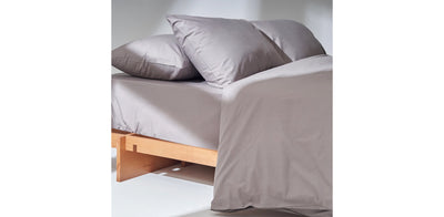 Grey Duvet Cover - Percale Plain