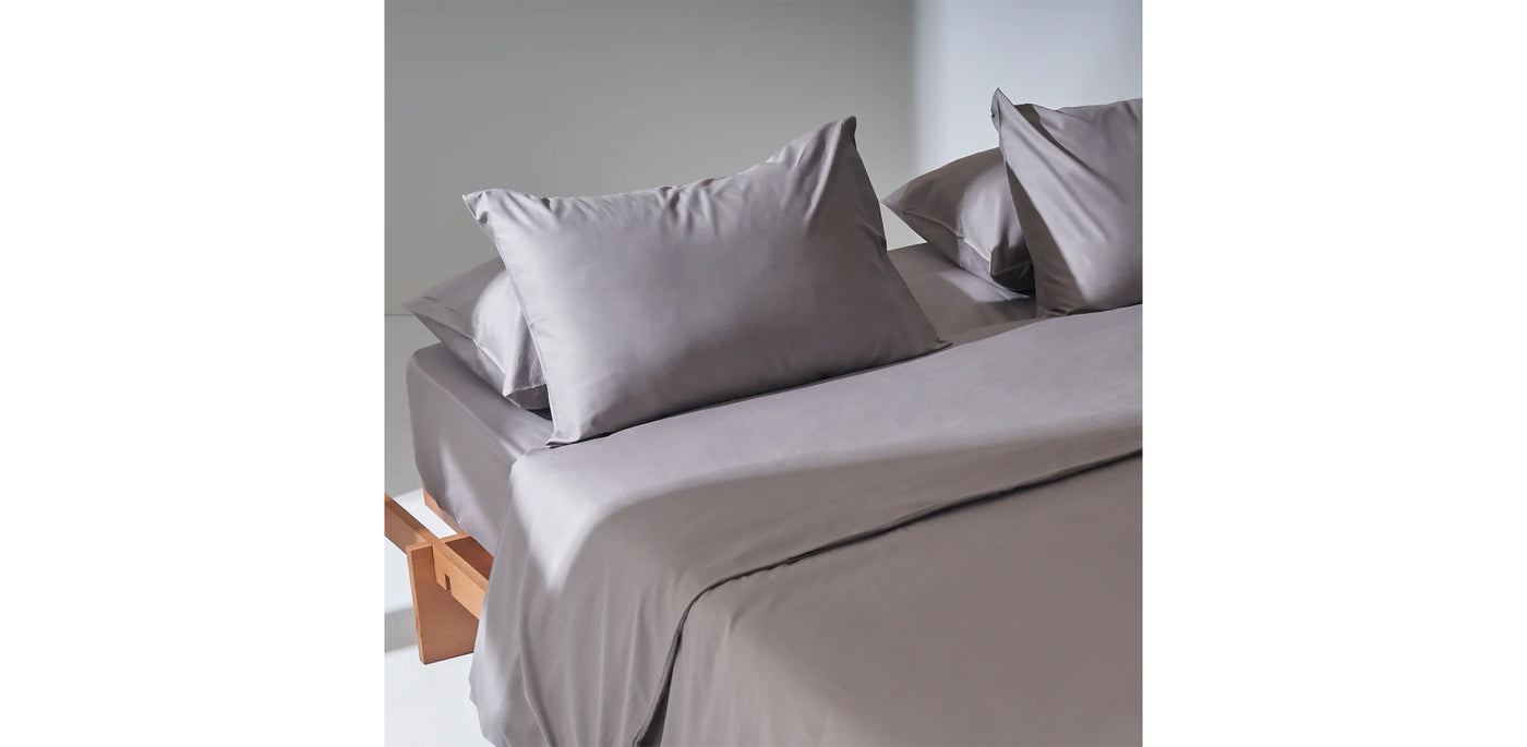 Grey Duvet Cover - Sateen Plain