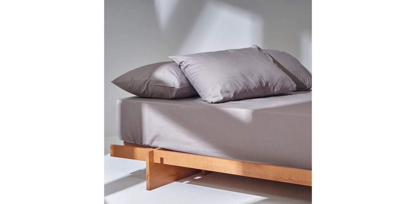 Grey Fitted Sheet - Percale