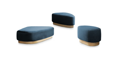 Island Velvet Set Poufs