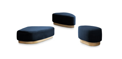 Island Velvet Set Poufs