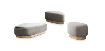 Island Velvet Set Poufs