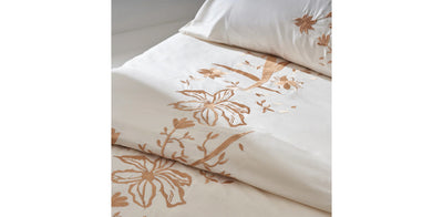 Ivory Duvet Cover - Sateen Floral