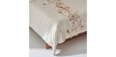 Ivory Duvet Cover - Sateen Floral