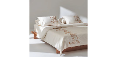 Ivory Duvet Cover - Sateen Floral