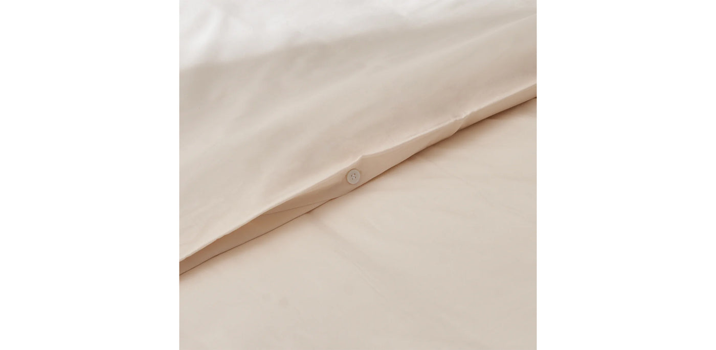 Ivory Duvet Cover - Percale Plain