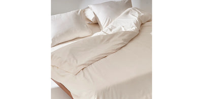 Ivory Duvet Cover - Percale Plain