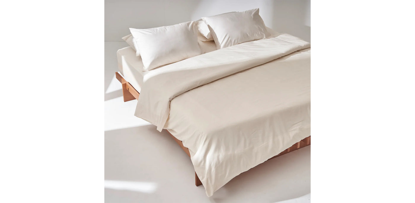 Ivory Duvet Cover - Percale Plain