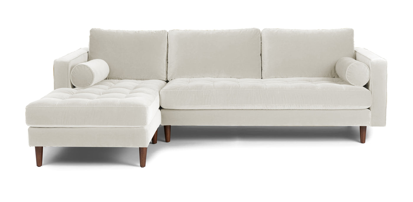 Leo Velvet L-shape Sofa