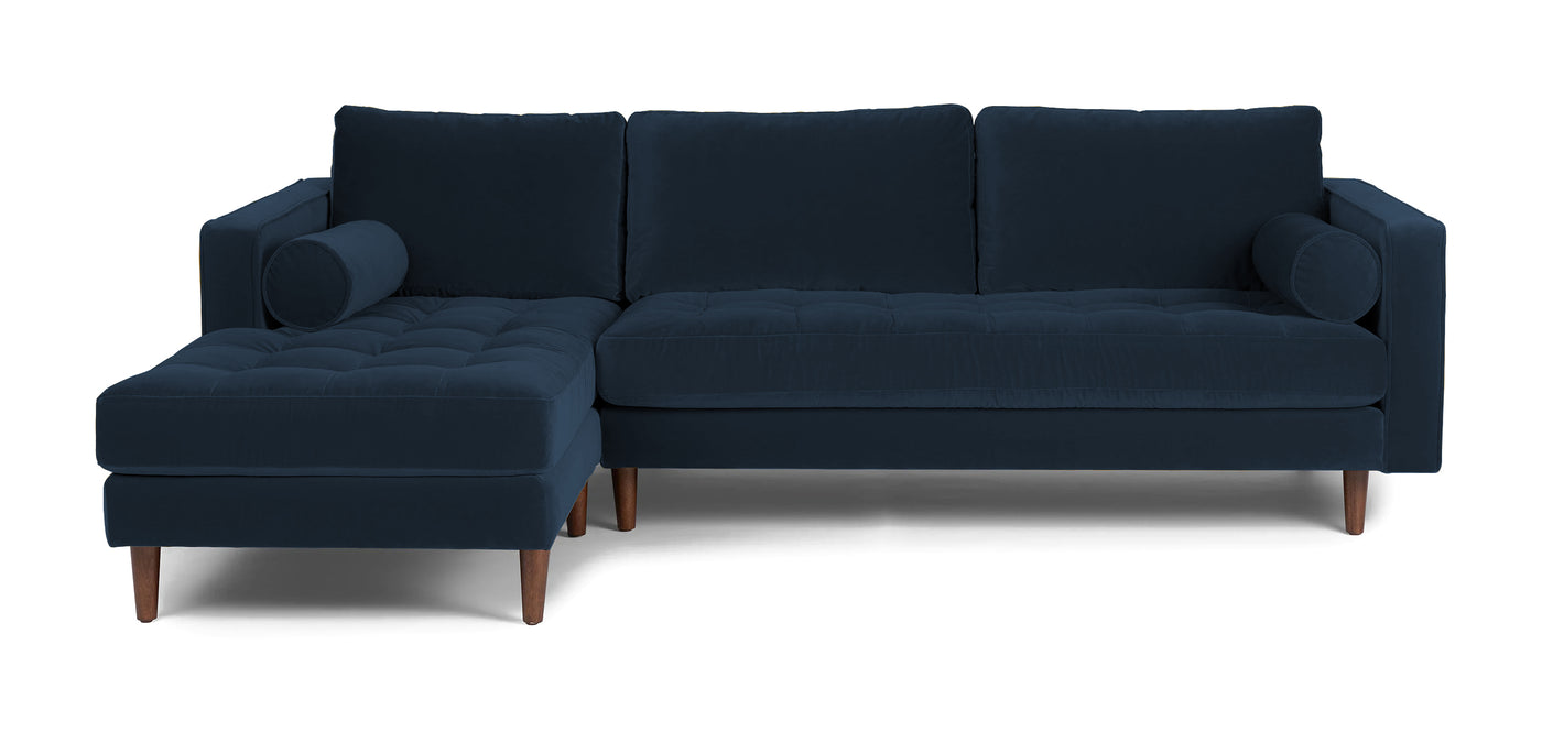 Leo Velvet L-shape Sofa