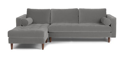 Leo Velvet L-shape Sofa