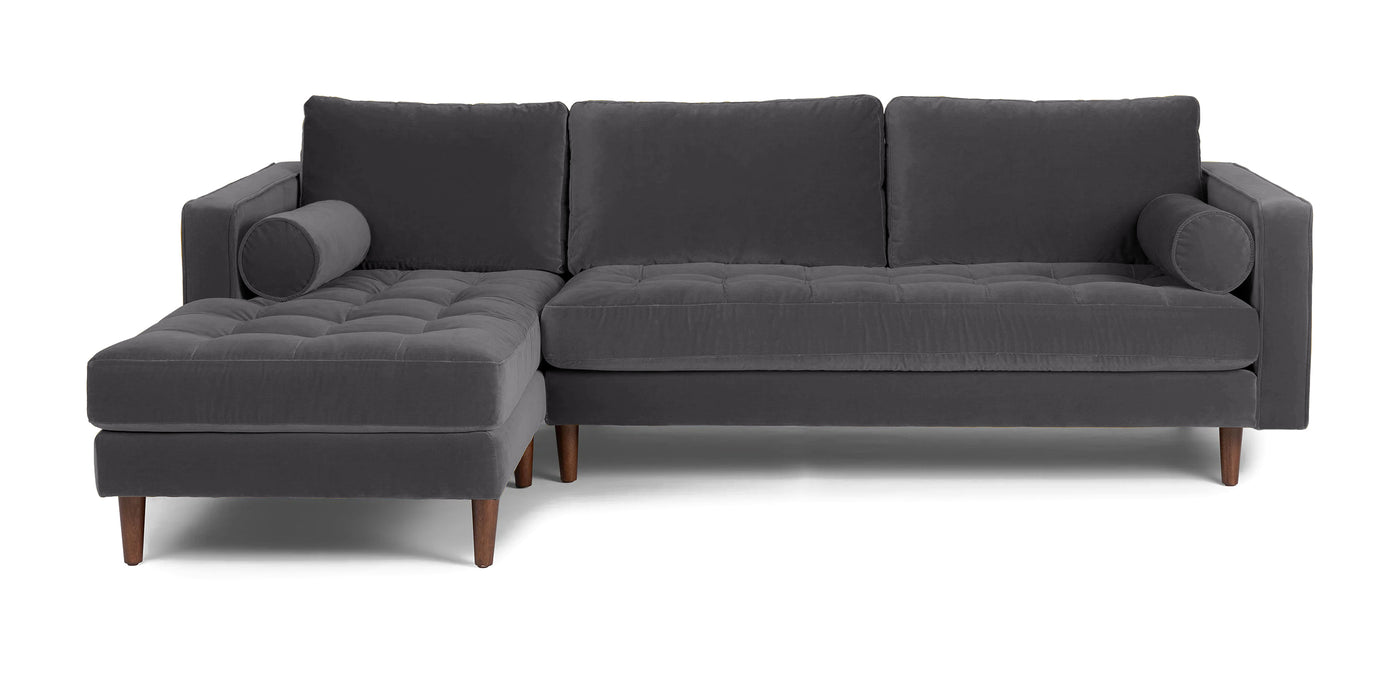 Leo Velvet L-shape Sofa