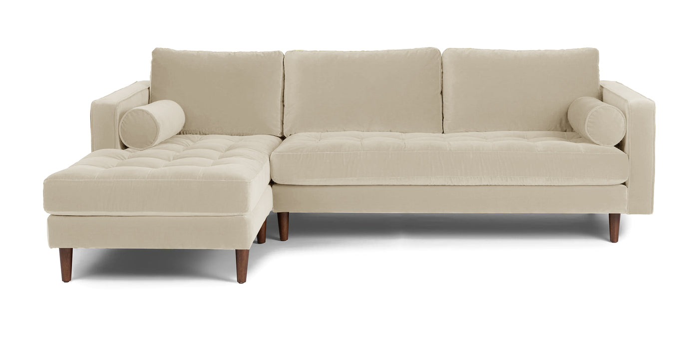 Leo Velvet L-shape Sofa