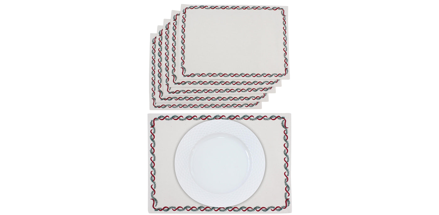 Christmas Garland Placemat Set