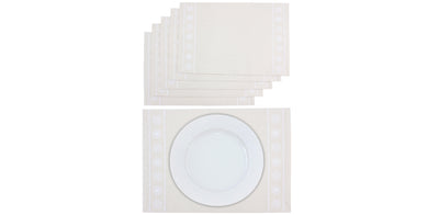 Snowfall White Placemat Set