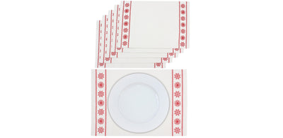 Snowfall Red Placemat Set