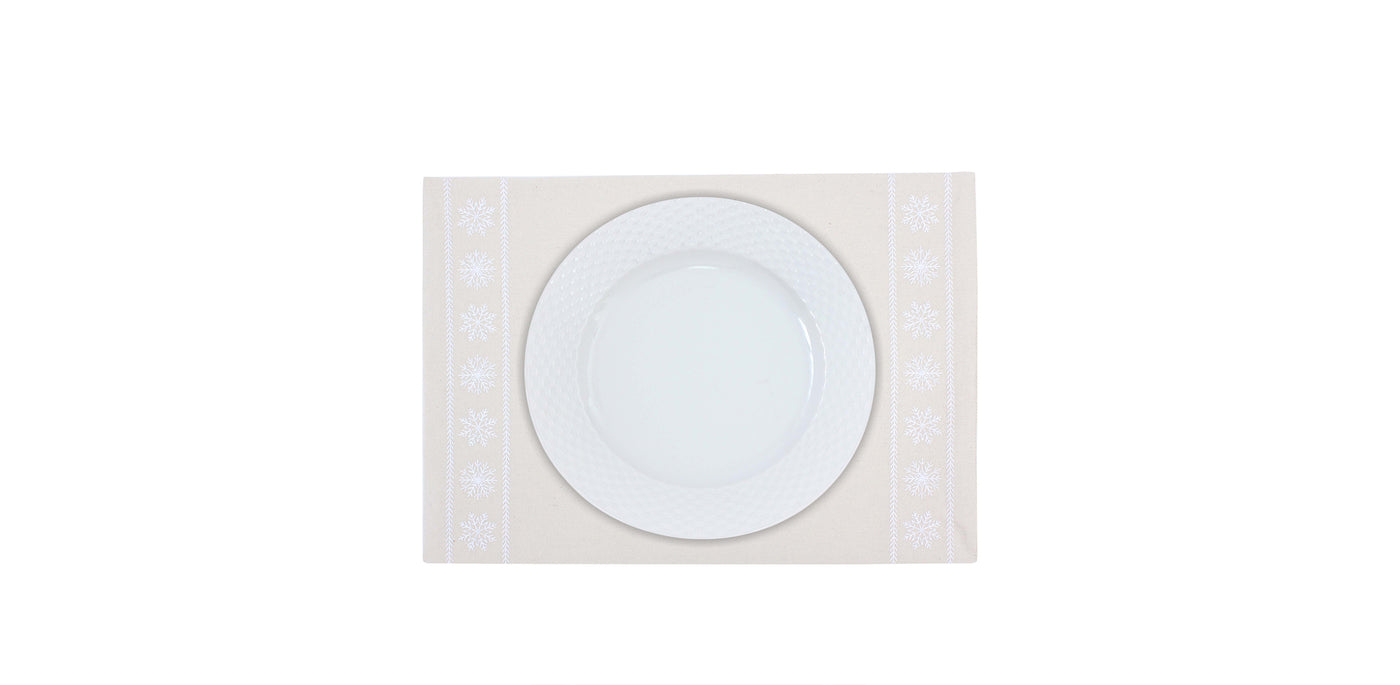 Snowfall White Placemat Set