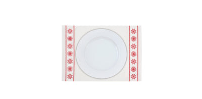 Snowfall Red Placemat Set