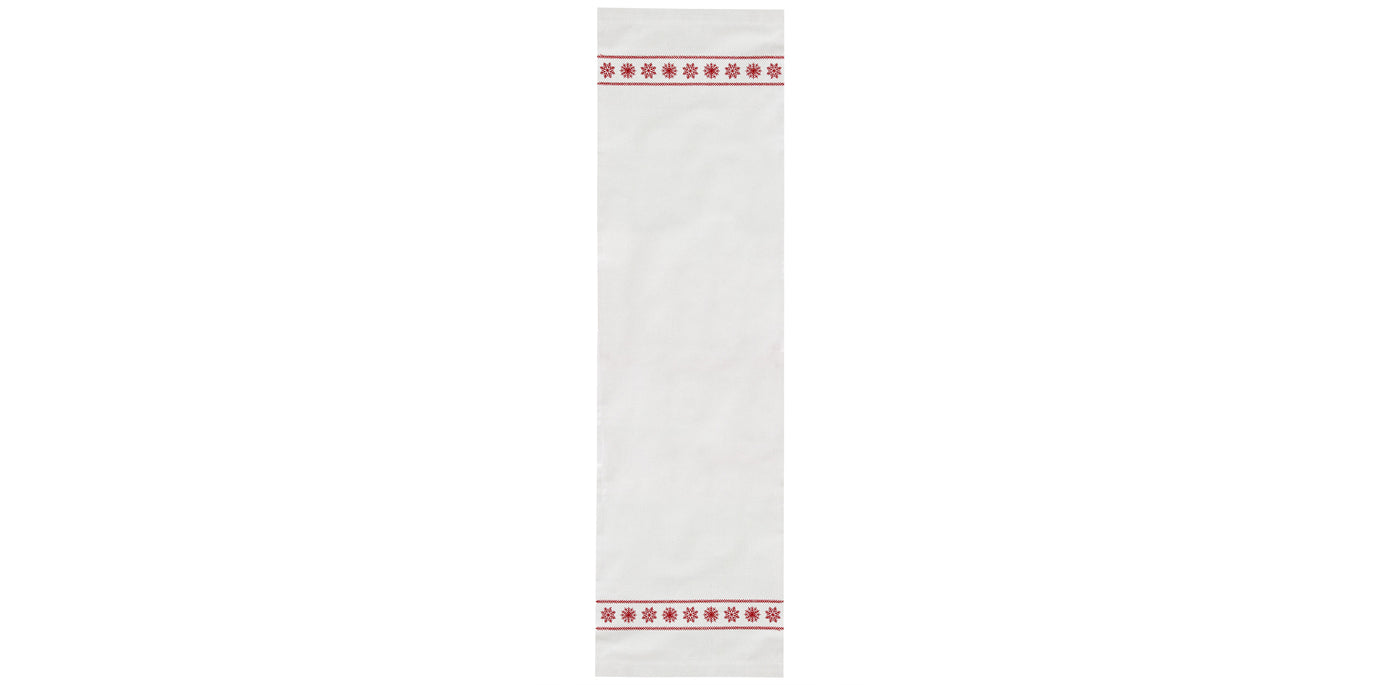 Snowfall Red Table Runner