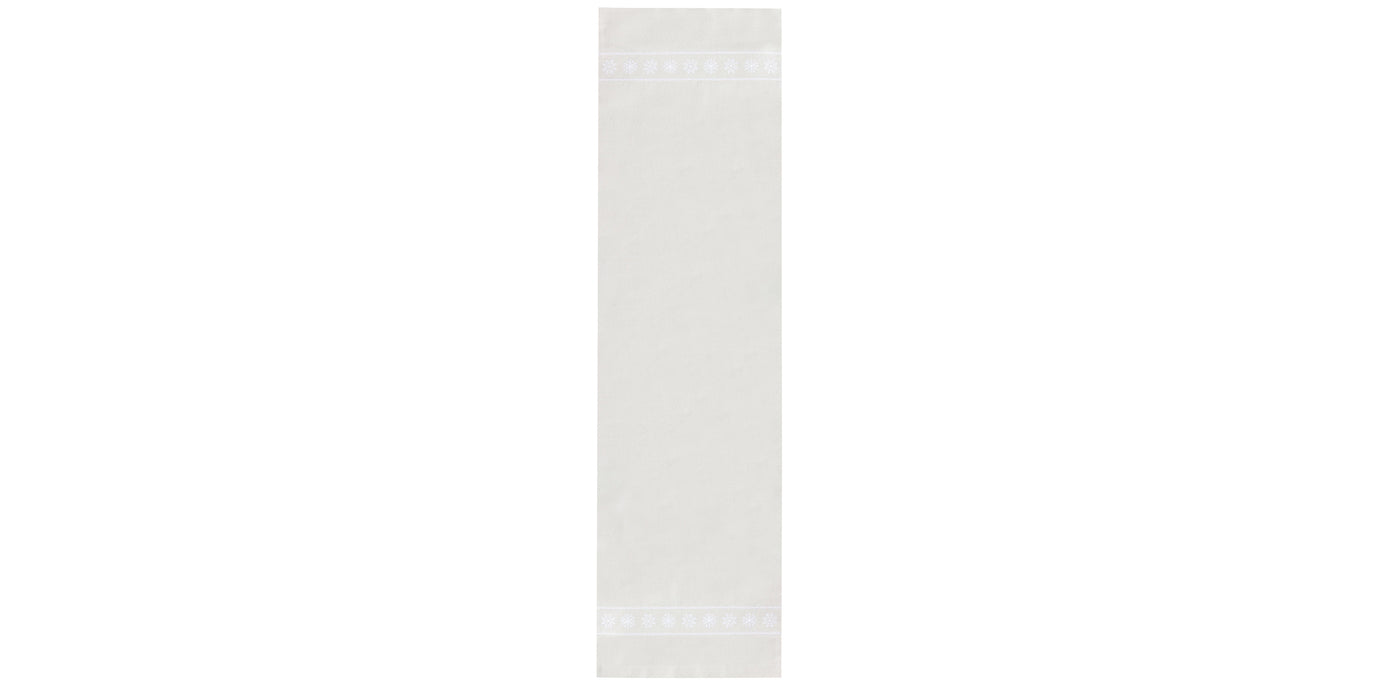 Snowfall White Table Runner