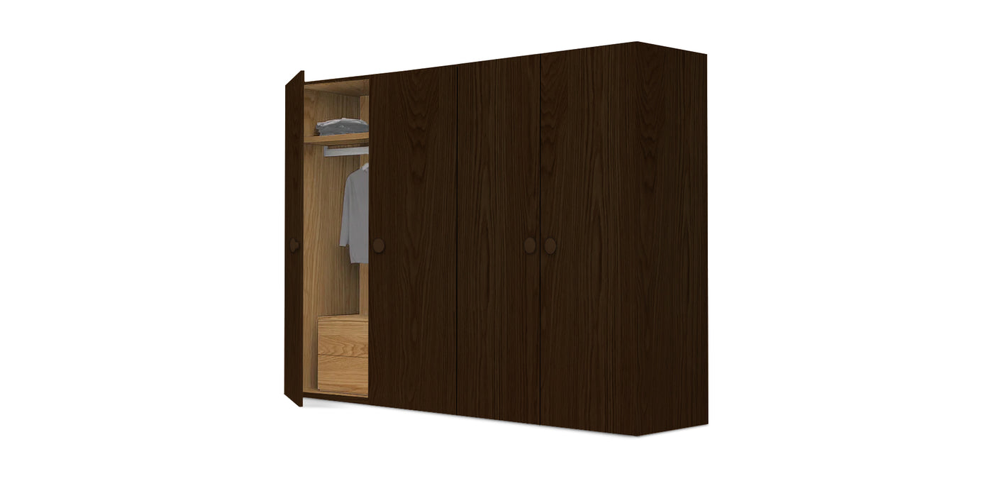 Stash Double Natural Veneer Wardrobe