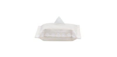 Snowfall White Tissue Box Cover