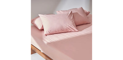 Washed Rose Pink Fitted Sheet - Percale