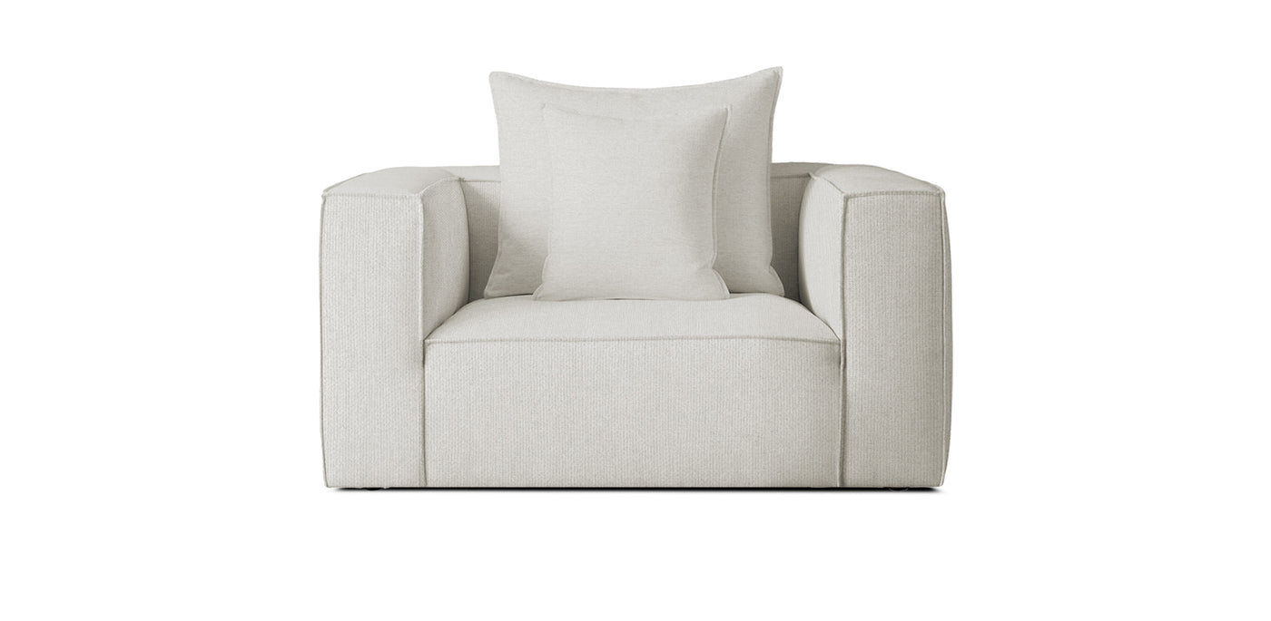 White Linen Armchair