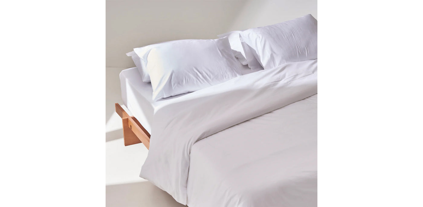 White Duvet Cover - Percale Plain