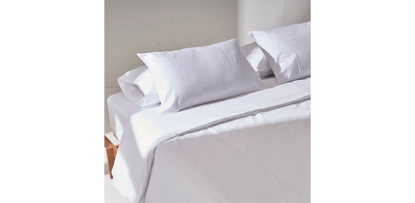 White Duvet Cover - Sateen Plain