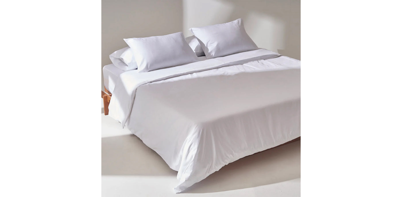 White Duvet Cover - Sateen Plain