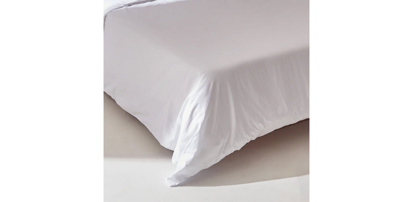 White Duvet Cover - Sateen Plain