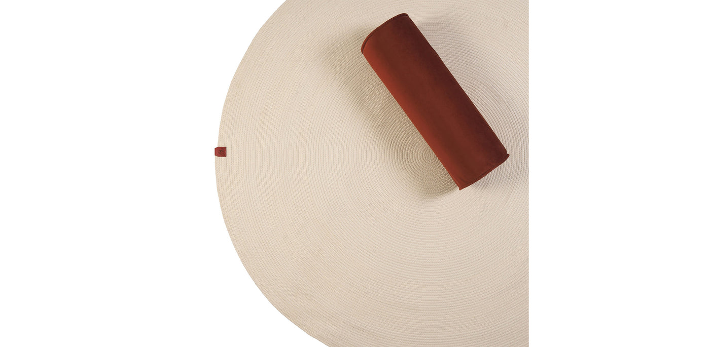 Off-White Round Rug