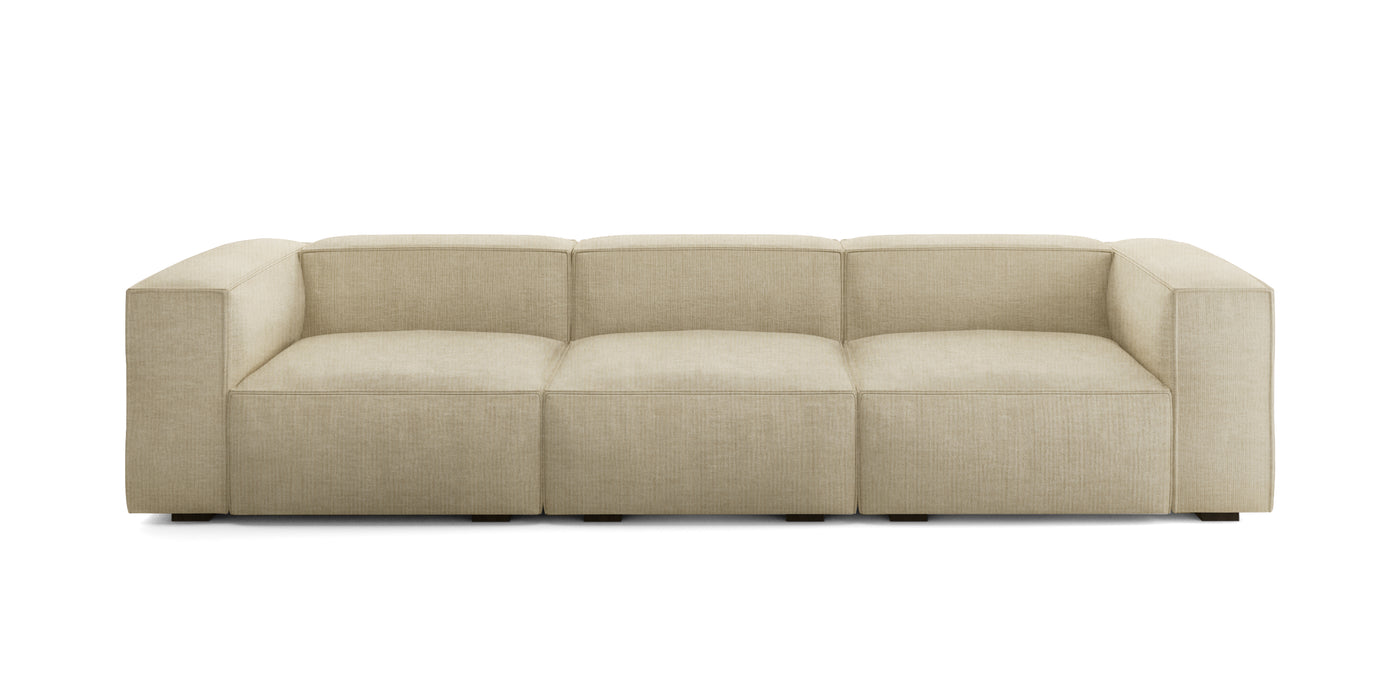 Plush Linen 3 Seater Sofa