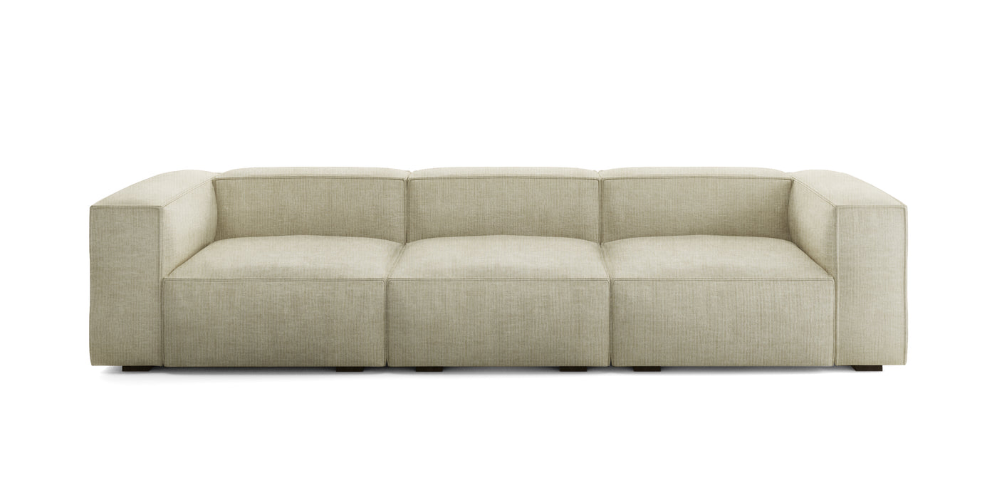 Plush Linen 3 Seater Sofa