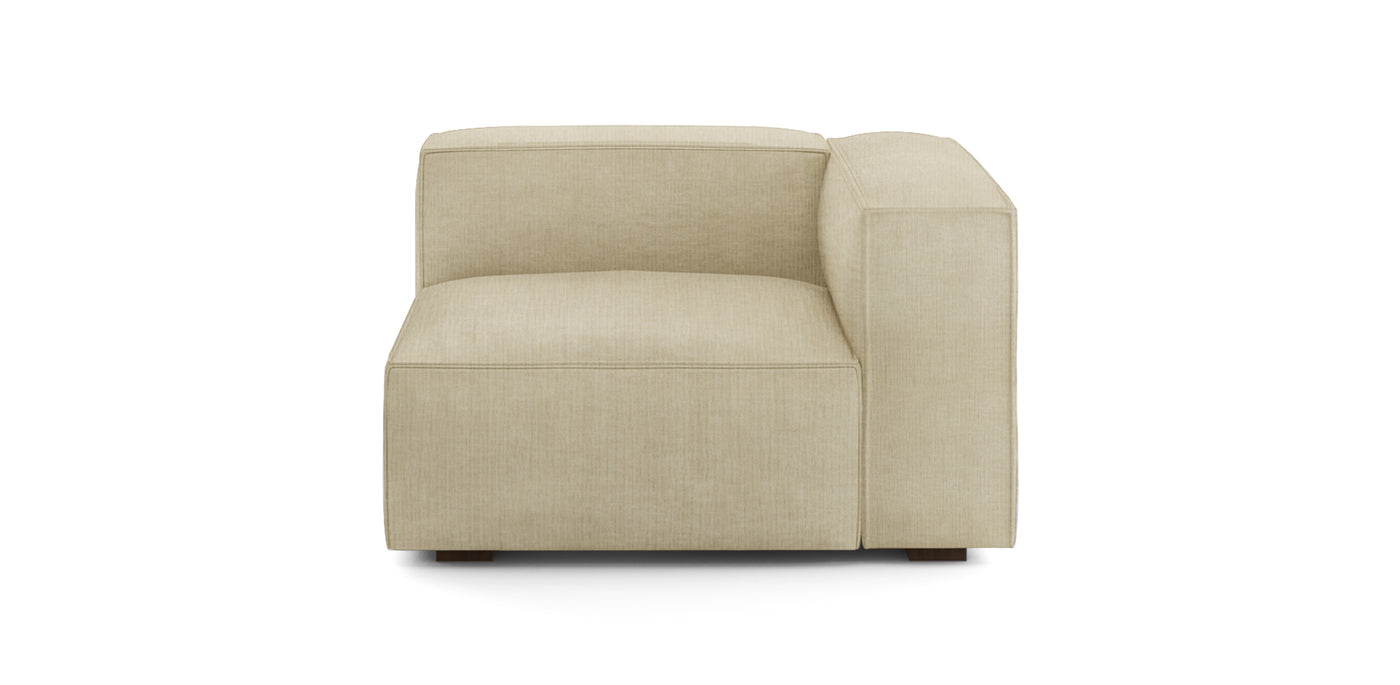 Plush Linen Corner Chair