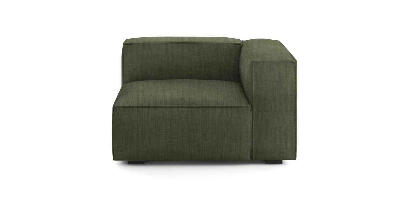 Plush Linen Corner Chair